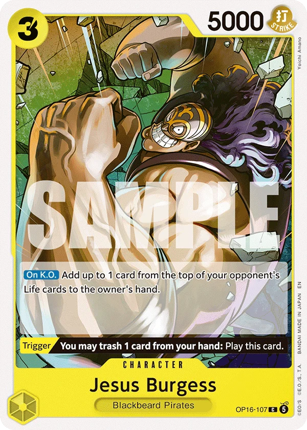 Jesus Burgess, The Time of Battle Release Event Cards OP16-107