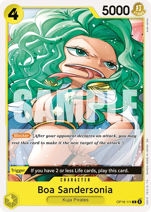 Boa Sandersonia, The Time of Battle Release Event Cards OP16-111