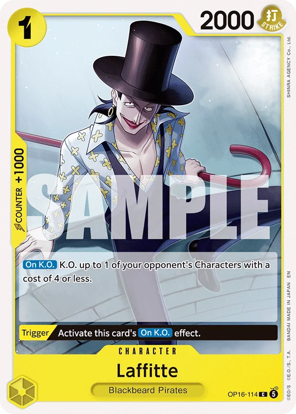 Laffitte, The Time of Battle Release Event Cards OP16-114