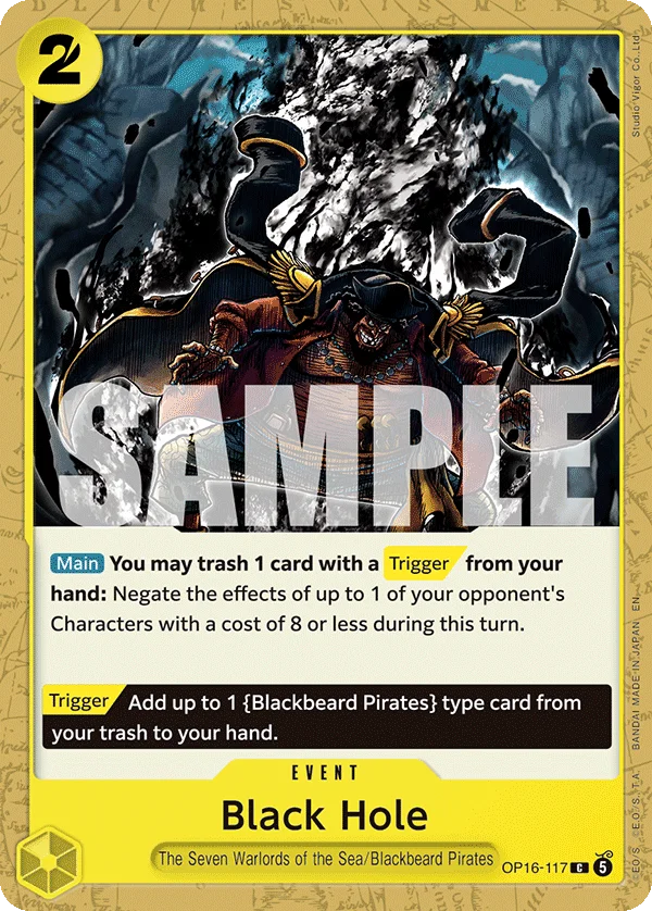 Black Hole, The Time of Battle Release Event Cards OP16-117