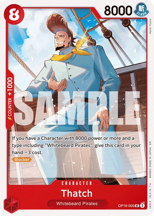 Thatch, The Time of Battle Release Event Cards OP16-005