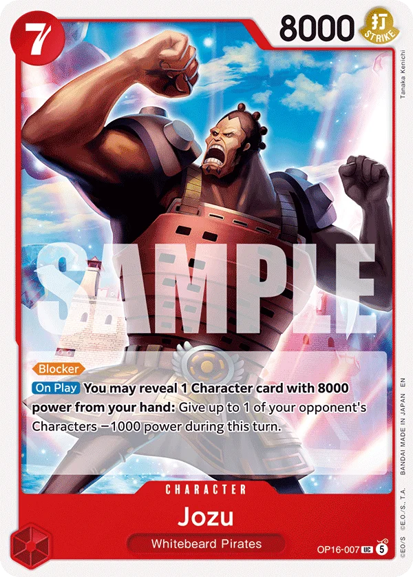 Jozu, The Time of Battle Release Event Cards OP16-007