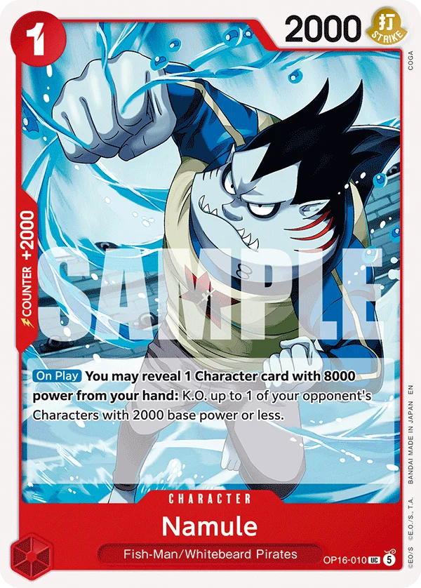 Namule, The Time of Battle Release Event Cards OP16-010