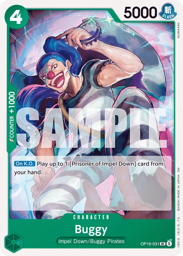 Buggy, The Time of Battle Release Event Cards OP16-031