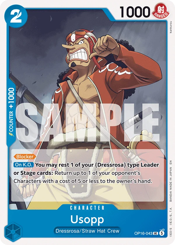 Usopp, The Time of Battle Release Event Cards OP16-043