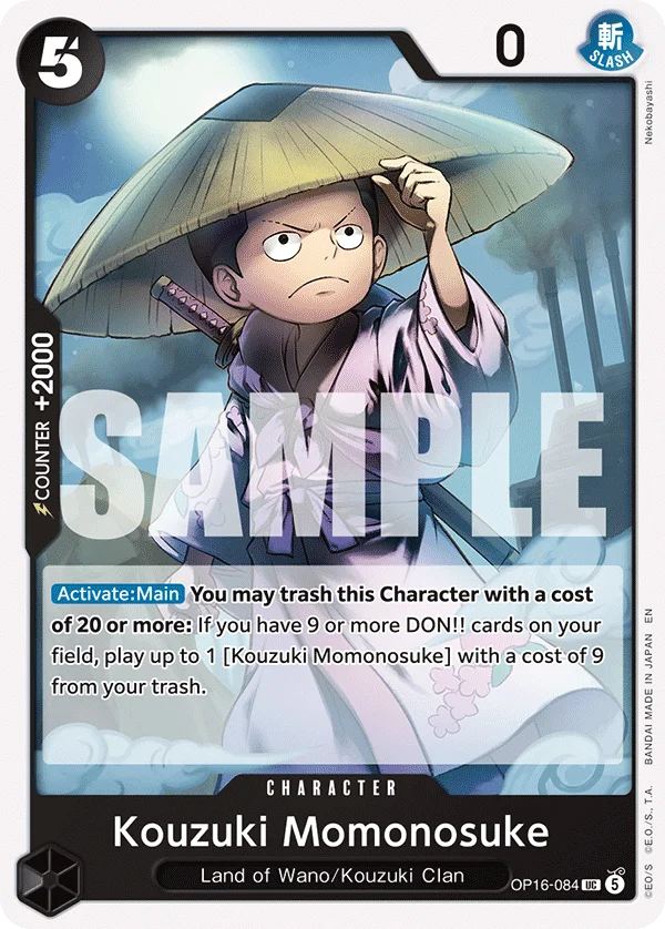 Kouzuki Momonosuke, The Time of Battle Release Event Cards OP16-084