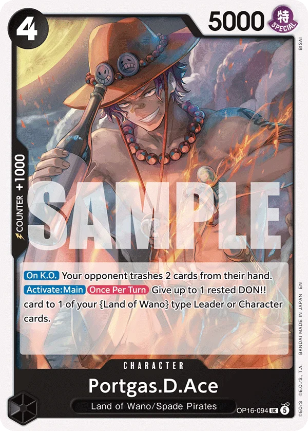 Portgas.D.Ace, The Time of Battle Release Event Cards OP16-094