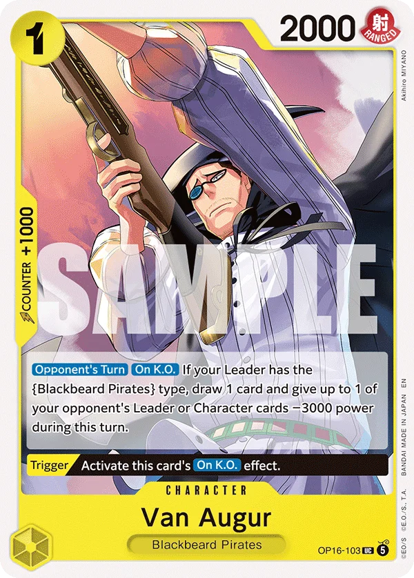 Van Augur, The Time of Battle Release Event Cards OP16-103