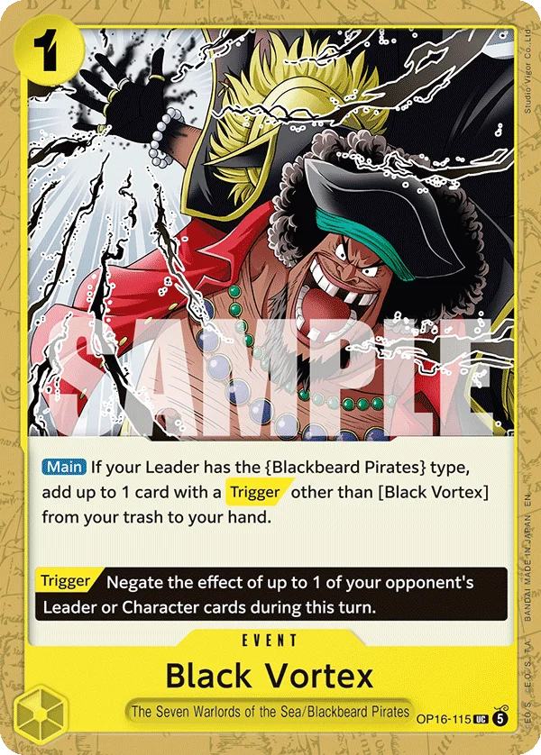 Black Vortex, The Time of Battle Release Event Cards OP16-115
