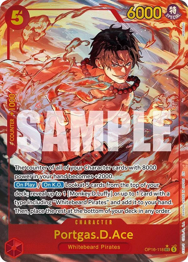 Portgas.D.Ace, The Time of Battle OP16-118