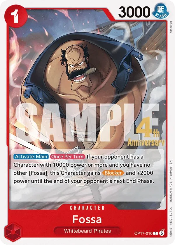Fossa, The World's Strongest Warriors Release Event Cards OP17-010