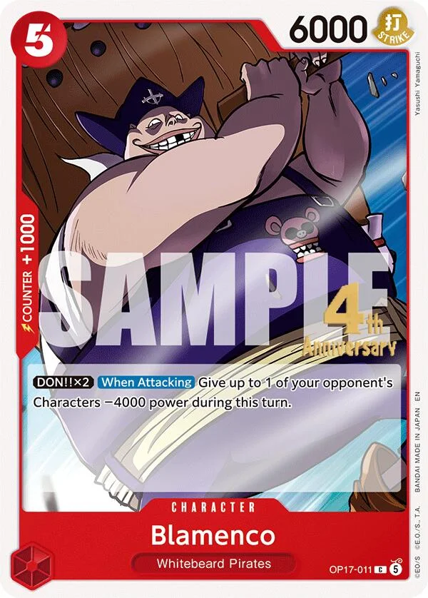 Blamenco, The World's Strongest Warriors Release Event Cards OP17-011