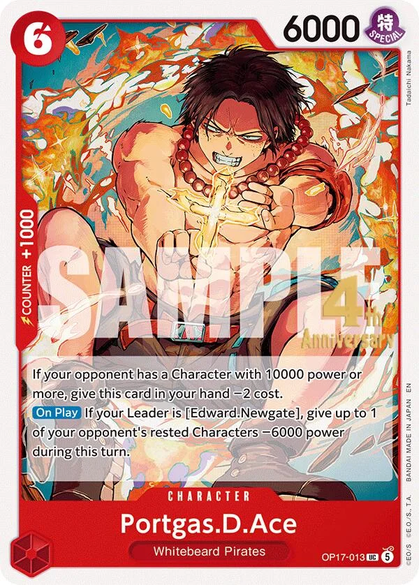 Portgas.D.Ace, The World's Strongest Warriors Release Event Cards OP17-013