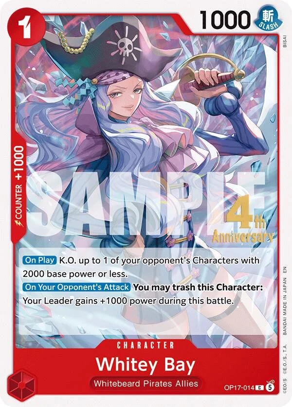 Whitey Bay, The World's Strongest Warriors Release Event Cards OP17-014