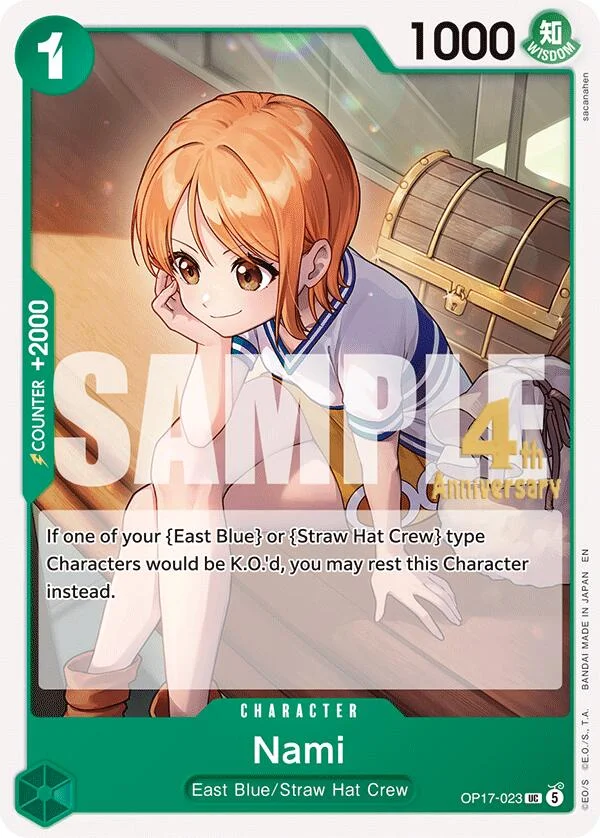 Nami, The World's Strongest Warriors Release Event Cards OP17-023