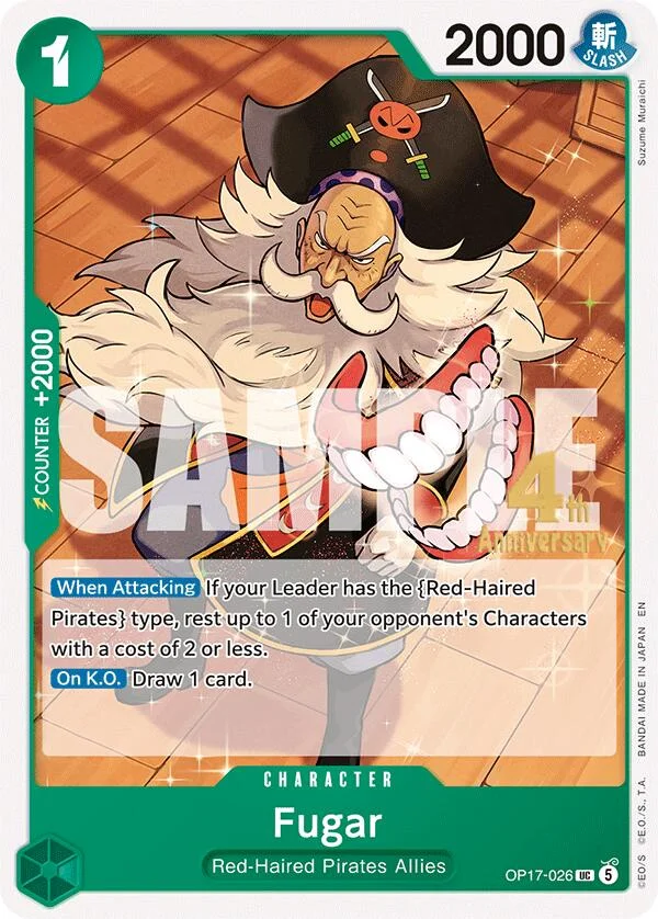 Fugar, The World's Strongest Warriors Release Event Cards OP17-026
