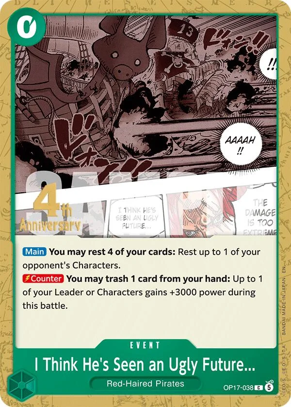 I Think He's Seen an Ugly Future..., The World's Strongest Warriors Release Event Cards OP17-038