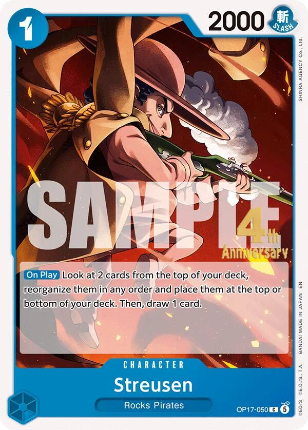 Streusen, The World's Strongest Warriors Release Event Cards OP17-050