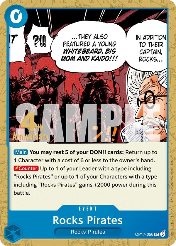 Rocks Pirates, The World's Strongest Warriors Release Event Cards OP17-056