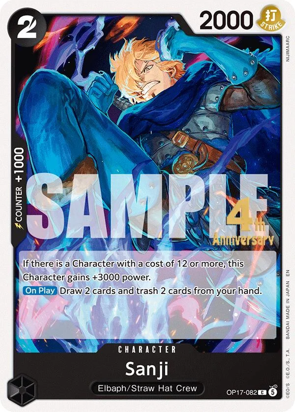 Sanji, The World's Strongest Warriors Release Event Cards OP17-082