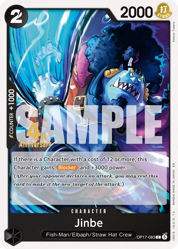 Jinbe, The World's Strongest Warriors Release Event Cards OP17-083
