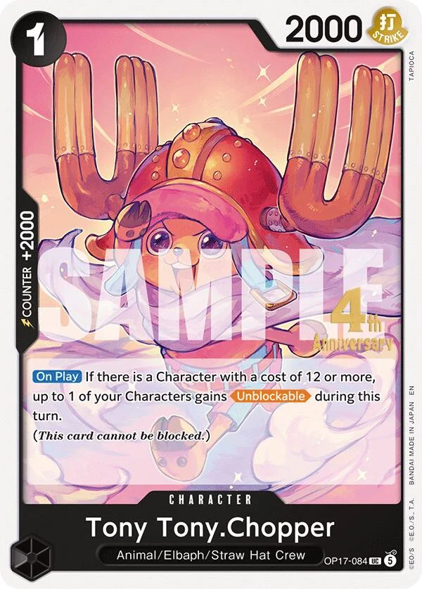 Tony Tony.Chopper, The World's Strongest Warriors Release Event Cards OP17-084