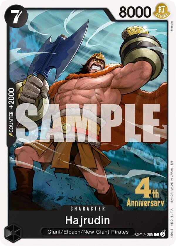 Hajrudin, The World's Strongest Warriors Release Event Cards OP17-088