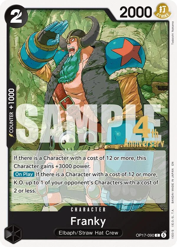 Franky, The World's Strongest Warriors Release Event Cards OP17-090