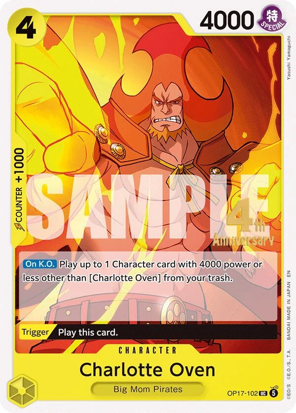 Charlotte Oven, The World's Strongest Warriors Release Event Cards OP17-102