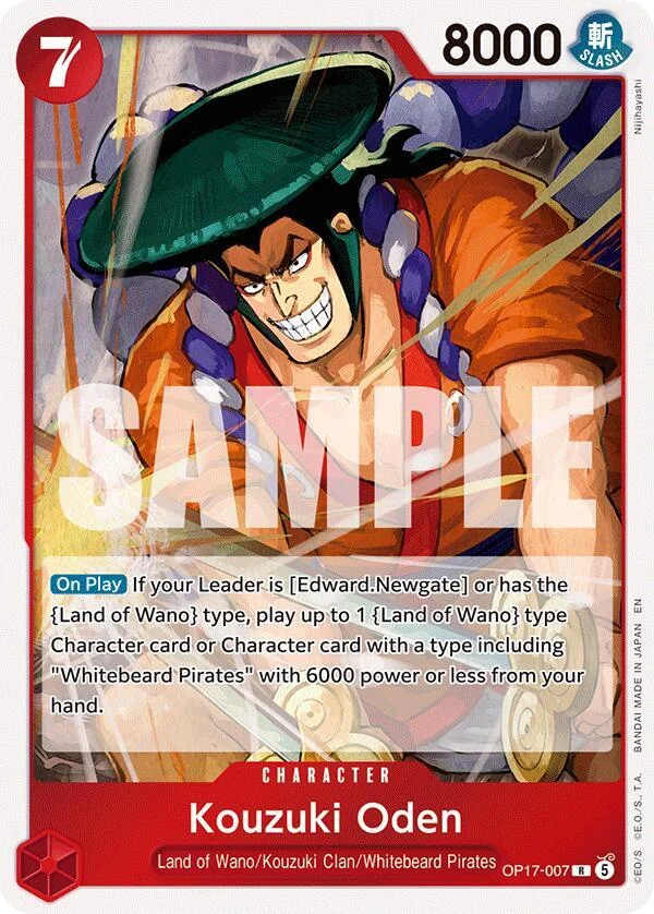 Kouzuki Oden, The World's Strongest Warriors OP17-007