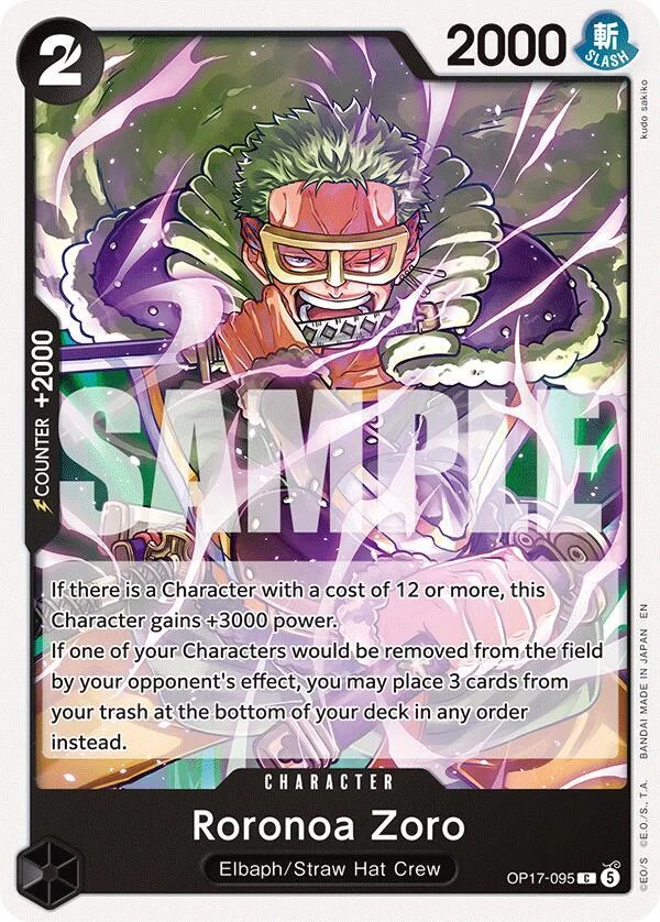 Roronoa Zoro, The World's Strongest Warriors OP17-095