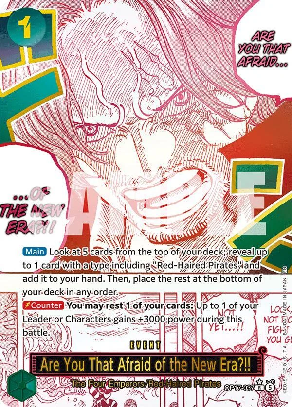 Are You That Afraid of the New Era?!, The World's Strongest Warriors OP17-037