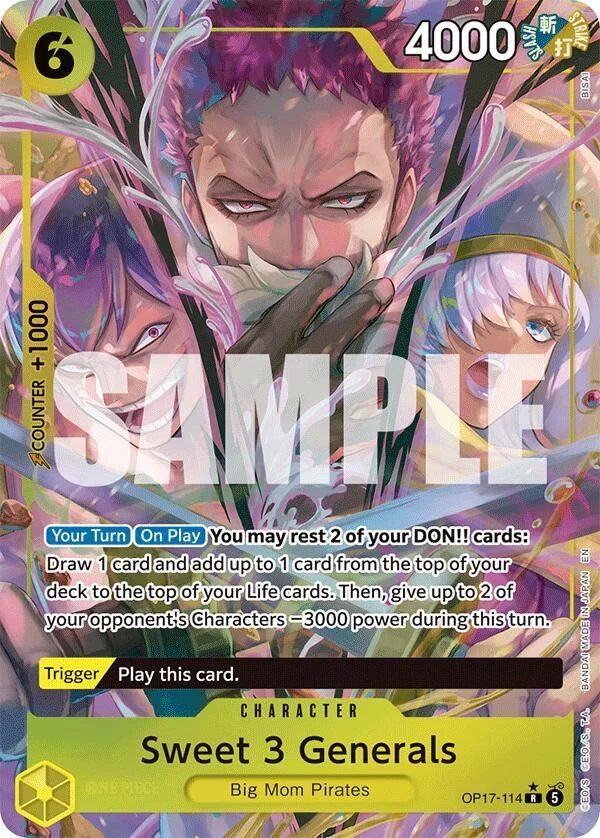 Sweet 3 Generals, The World's Strongest Warriors OP17-114