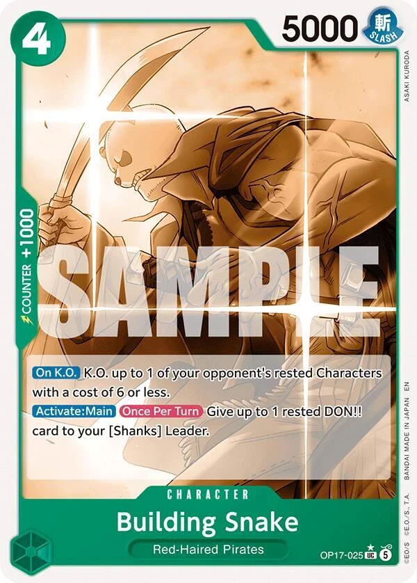 Building Snake, The World's Strongest Warriors OP17-025