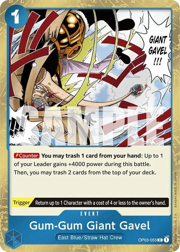 Gum-Gum Giant Gavel, Premium Booster -The Best- OP03-055