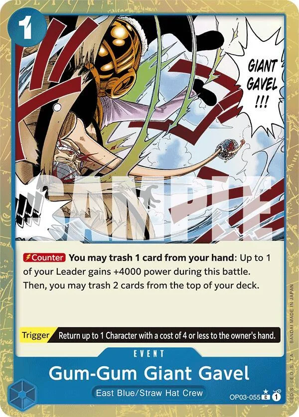 Gum-Gum Giant Gavel, Premium Booster -The Best- OP03-055