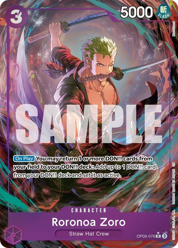 Roronoa Zoro, Premium Booster -The Best- Vol. 2 OP09-076