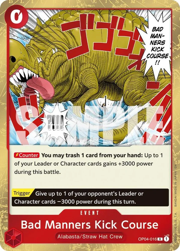 Bad Manners Kick Course, Premium Booster -The Best- Vol. 2 OP04-016