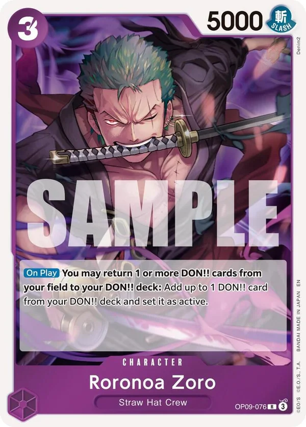 Roronoa Zoro, Premium Booster -The Best- Vol. 2 OP09-076