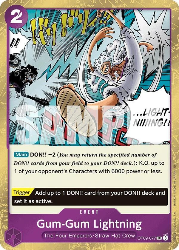 Gum-Gum Lightning, Premium Booster -The Best- Vol. 2 OP09-077