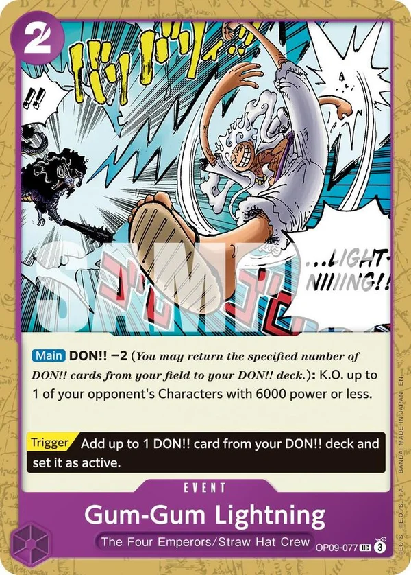 Gum-Gum Lightning, Premium Booster -The Best- Vol. 2 OP09-077