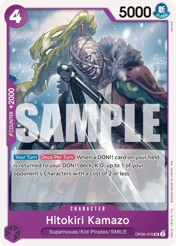Hitokiri Kamazo, Premium Booster -The Best- Vol. 2 OP06-076
