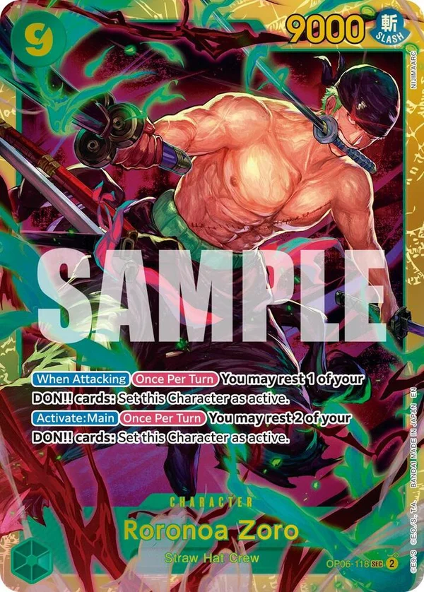 Roronoa Zoro, Premium Booster -The Best- Vol. 2 OP06-118