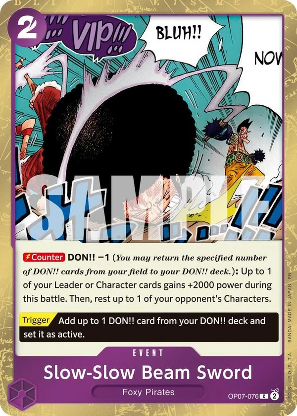 Slow-Slow Beam Sword, Premium Booster -The Best- Vol. 2 OP07-076