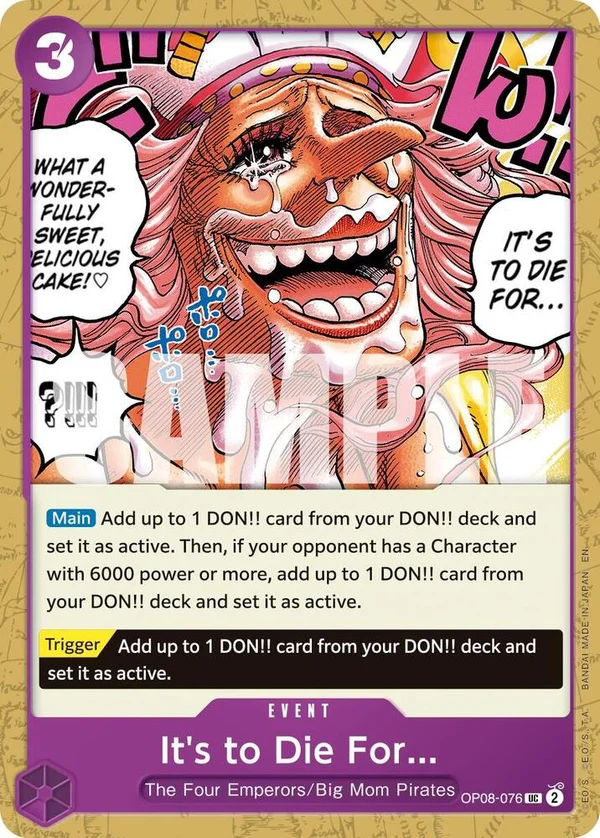 It's to Die For, Premium Booster -The Best- Vol. 2 OP08-076