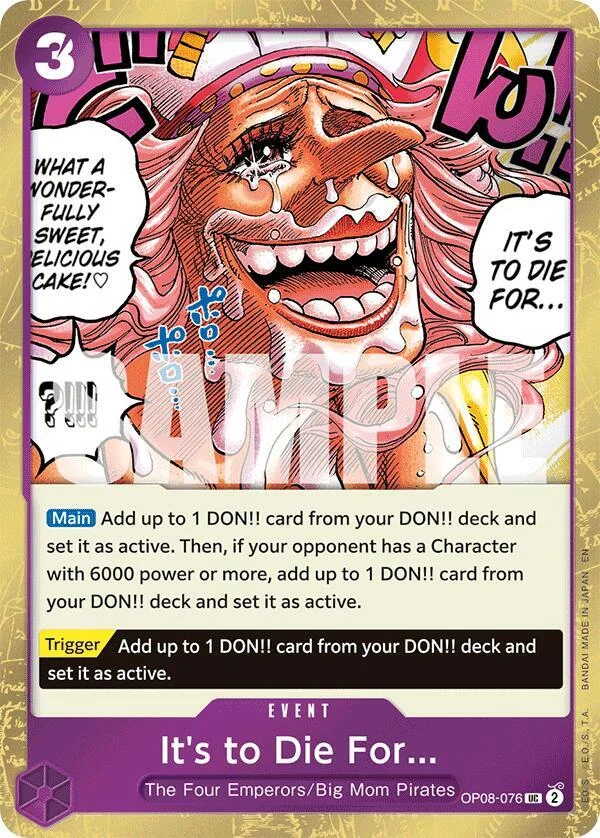 It's to Die For, Premium Booster -The Best- Vol. 2 OP08-076