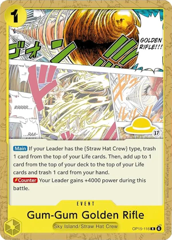 Gum-Gum Golden Rifle, Set Sail Deck Set OP15-116