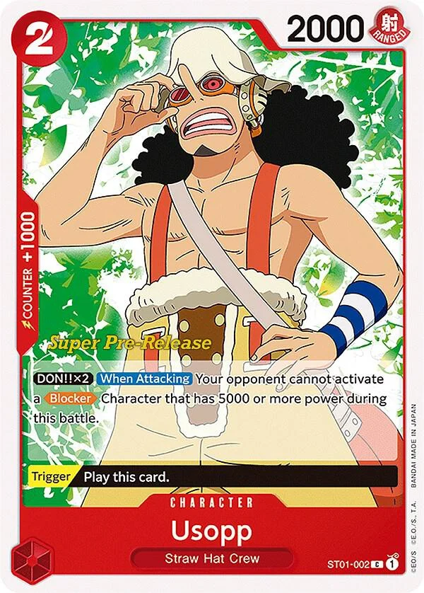 Usopp, Starter Deck 1 Straw Hat Crew (Super Pre-Release Edition) ST01-002