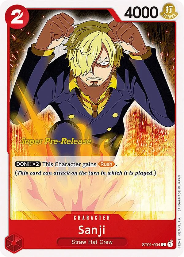 Sanji, Starter Deck 1 Straw Hat Crew (Super Pre-Release Edition) ST01-004
