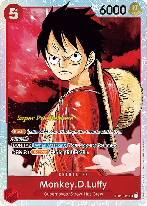 Monkey.D.Luffy, Starter Deck 1 Straw Hat Crew (Super Pre-Release Edition) ST01-012